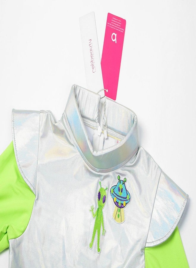 ReliBeauty Alien Costume for Girls Costume Kids Halloween Toddler,4T-5/110 Green - Image 3